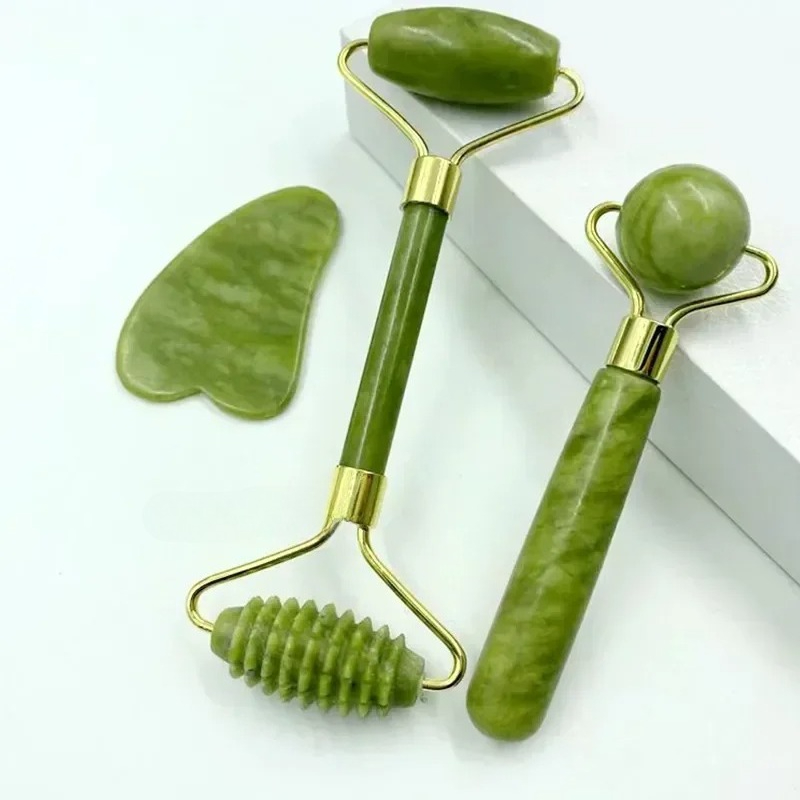 Lacrosse Stick Head - Natuurlijke jade roller massager, schraapplank, voetmassage