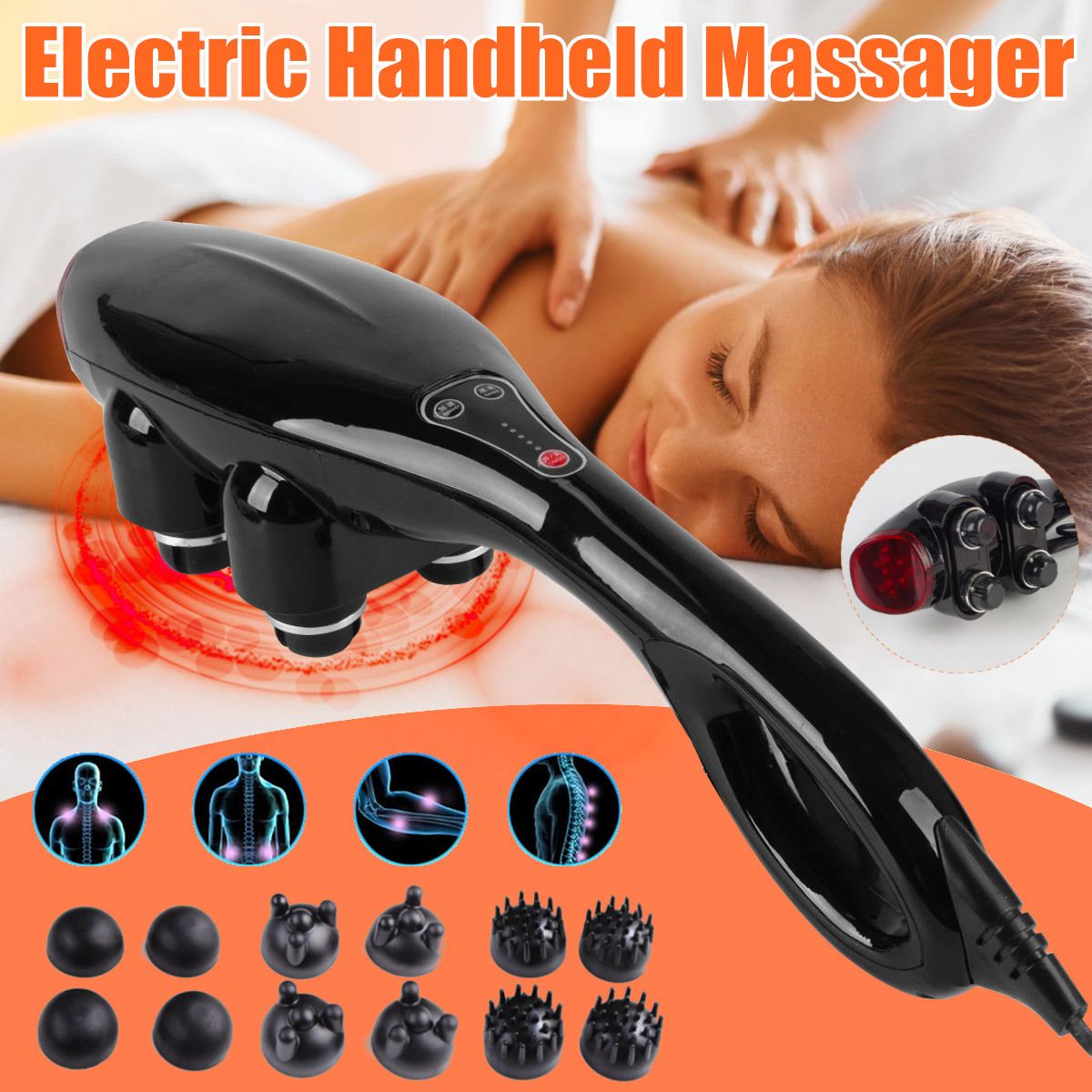 Lacrosse Stick Head - Vier-Head Krachtige Multifunctionele Krachtige Koning Massager,