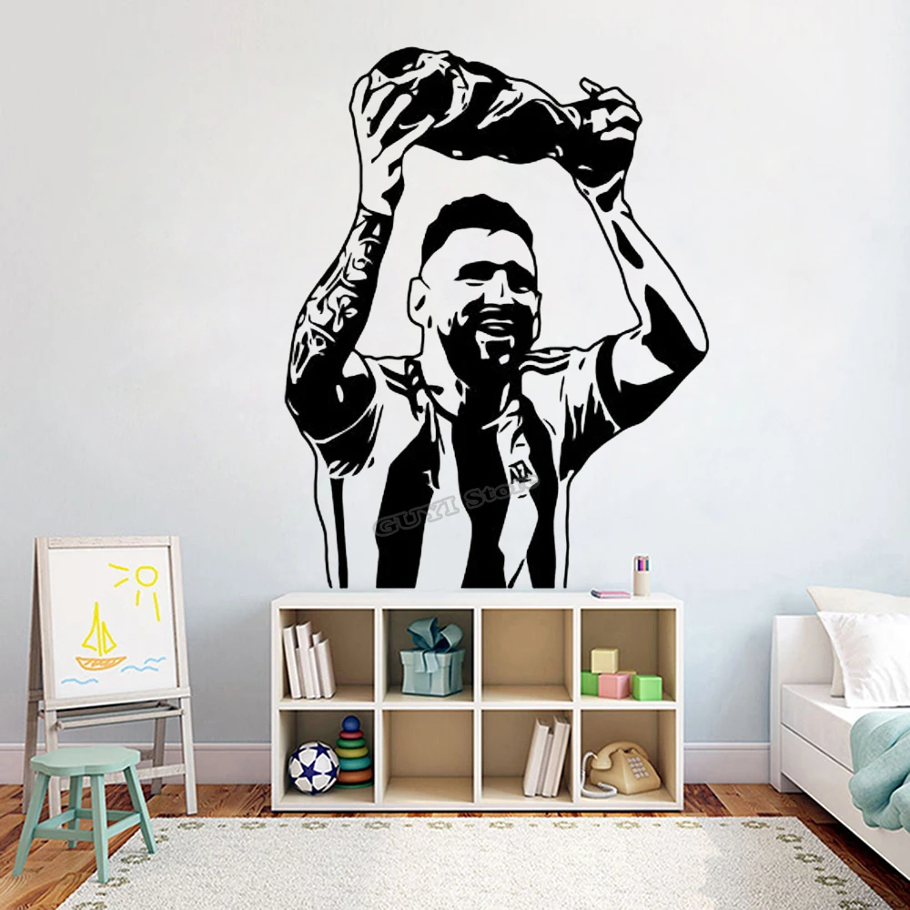 Sports Equipment Poster - Messi muursticker vinyl sticker voetbal sport