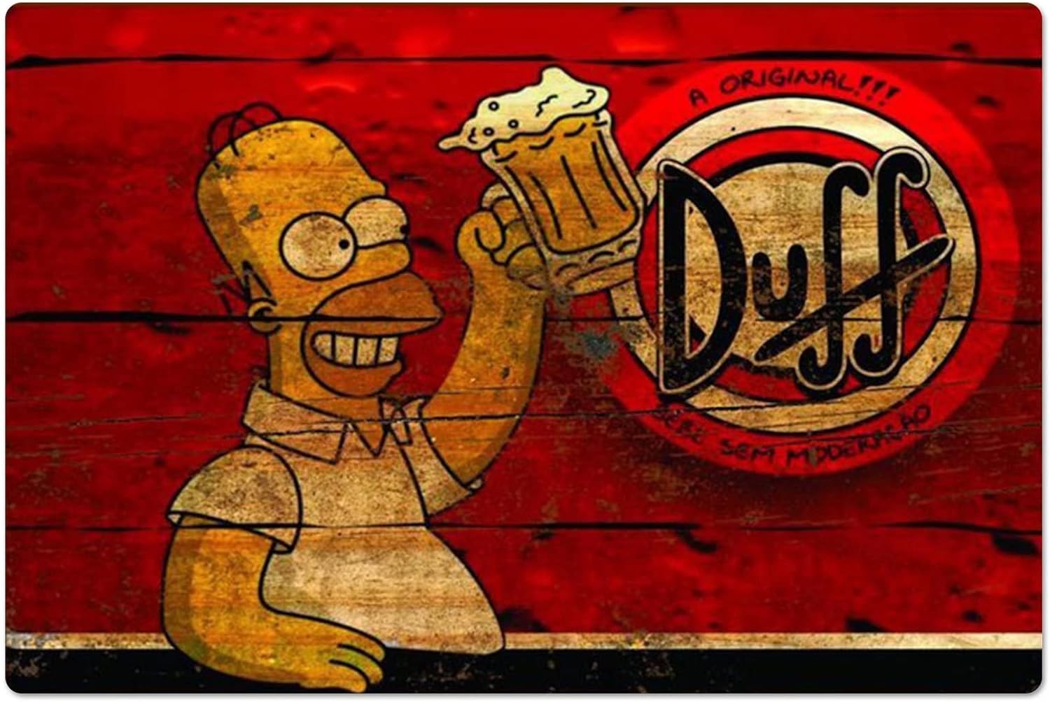 Sports Equipment Poster - Retro Metal Poster Homer Duff Bier