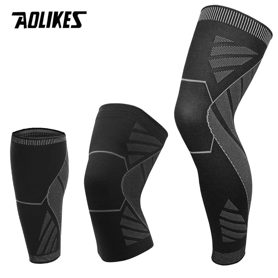 Sports Equipment Knee Support - Aolikes 1 Stuks Sportcompressie Kniebrace Elastische