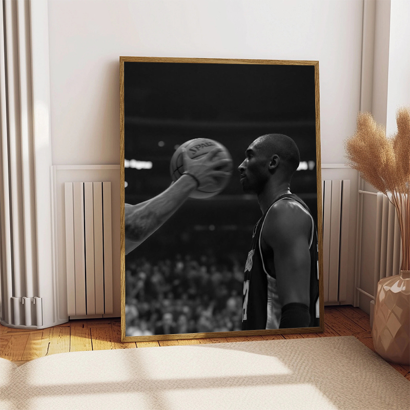 Zwart-wit basketbalster inspir - Sports Equipment Poster recensie en prijs