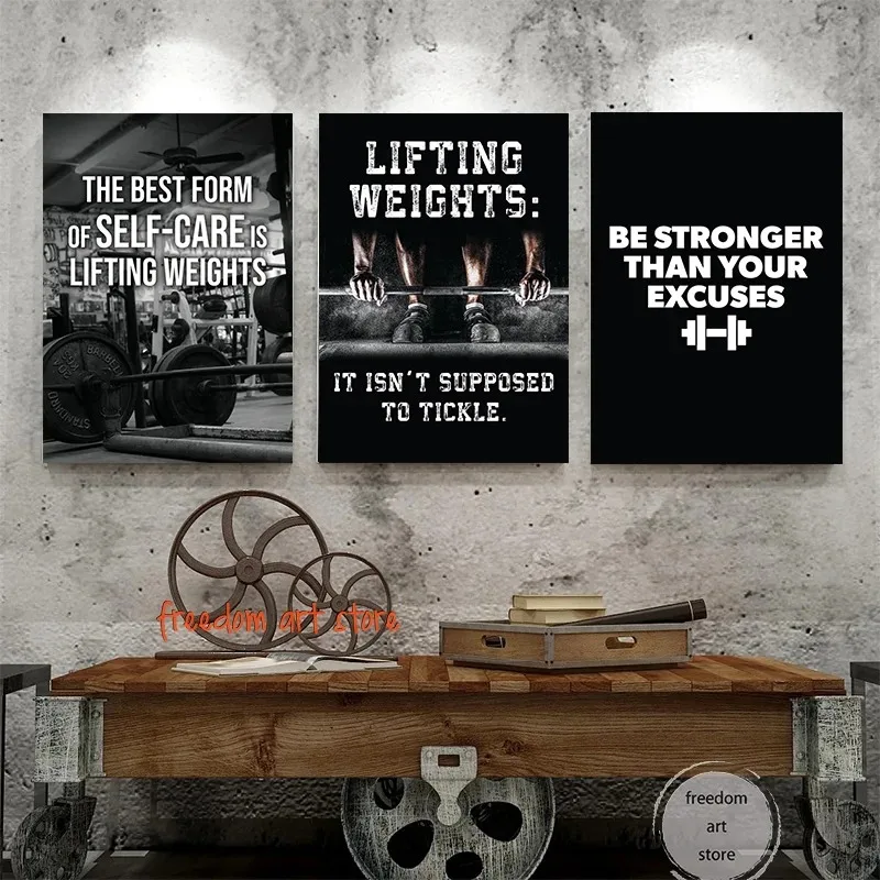 Gym Motivatie Spier Man Bodybu - Sports Equipment Poster recensie en prijs