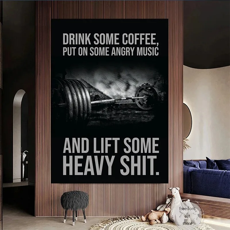 Gym Motivatie Spier Man Bodybu - Sports Equipment Poster recensie en prijs