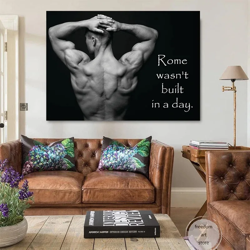 Gym Motivatie Spier Man Bodybu - Sports Equipment Poster recensie en prijs