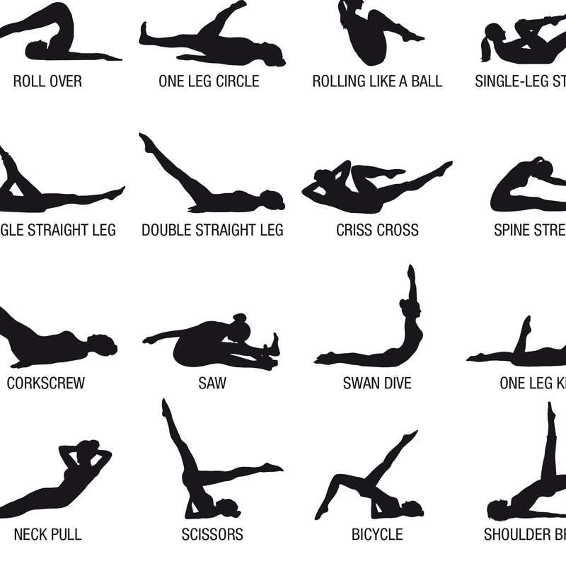 Frameloze Pilates Workout Graf - Sports Equipment Poster recensie en prijs