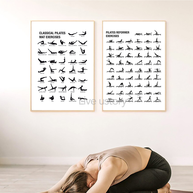 Frameloze Pilates Workout Graf - Sports Equipment Poster recensie en prijs