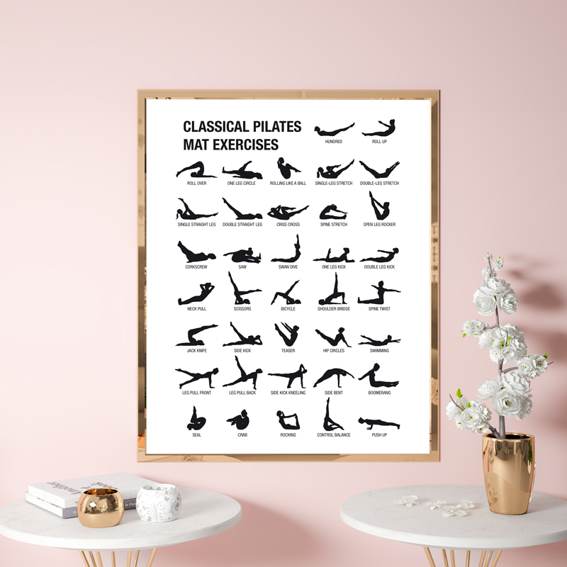 Frameloze Pilates Workout Graf - Sports Equipment Poster recensie en prijs
