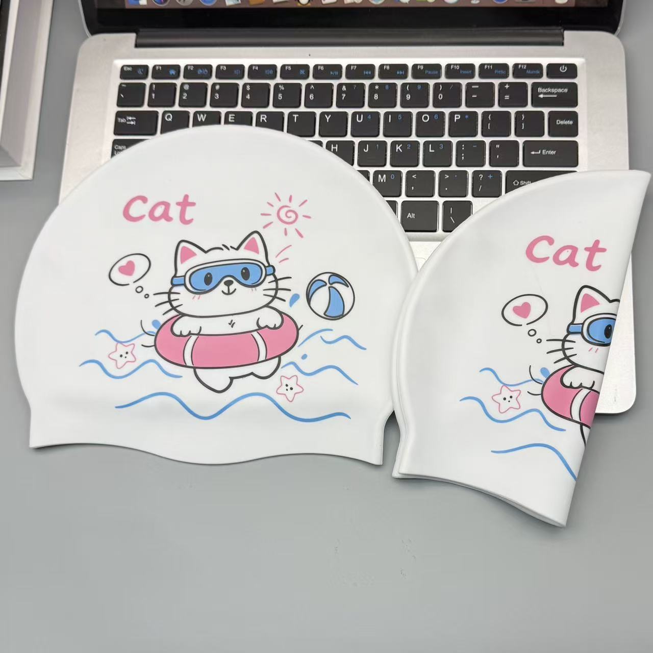 Schattig katten siliconen zwem - Swim Cap Silicone recensie en prijs