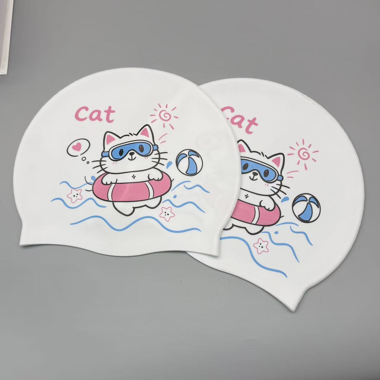 Schattig katten siliconen zwem - Swim Cap Silicone recensie en prijs