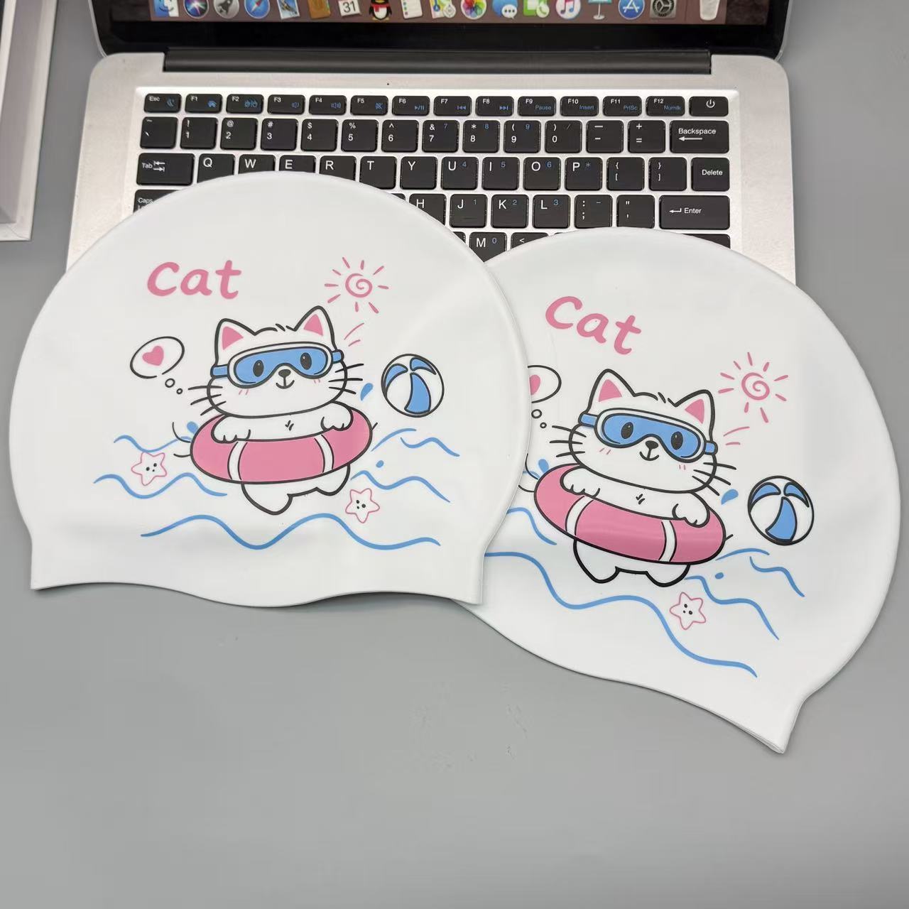Schattig katten siliconen zwem - Swim Cap Silicone recensie en prijs